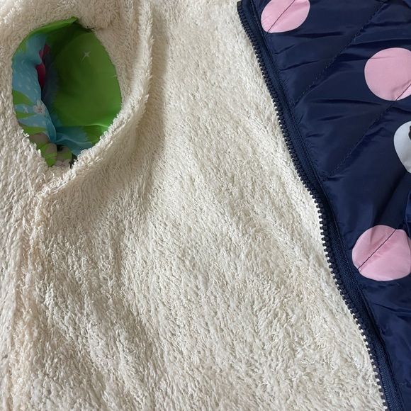 2 for 20) New beautiful toddler hooded puffer coat in navy and pink - Picture 5 of 6